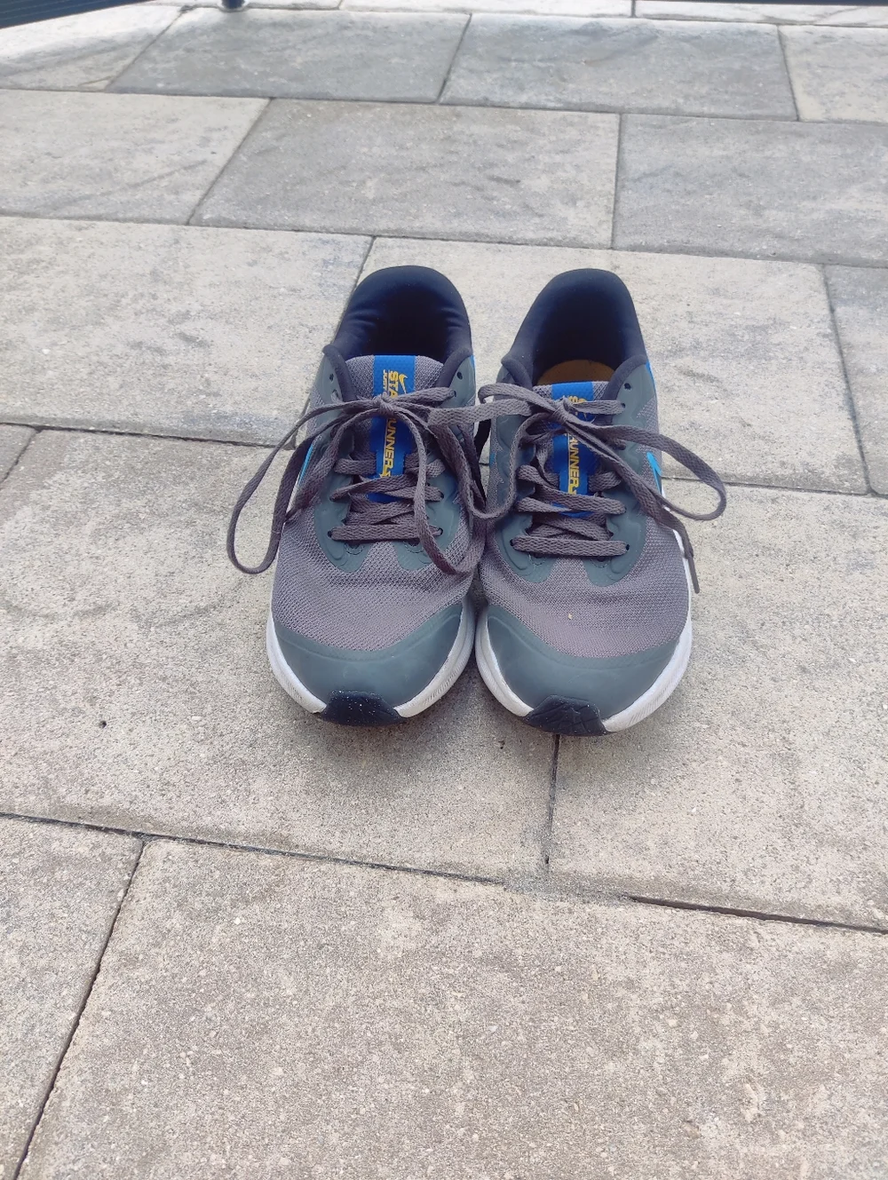 Nike Gray and Blue  Running Shoes